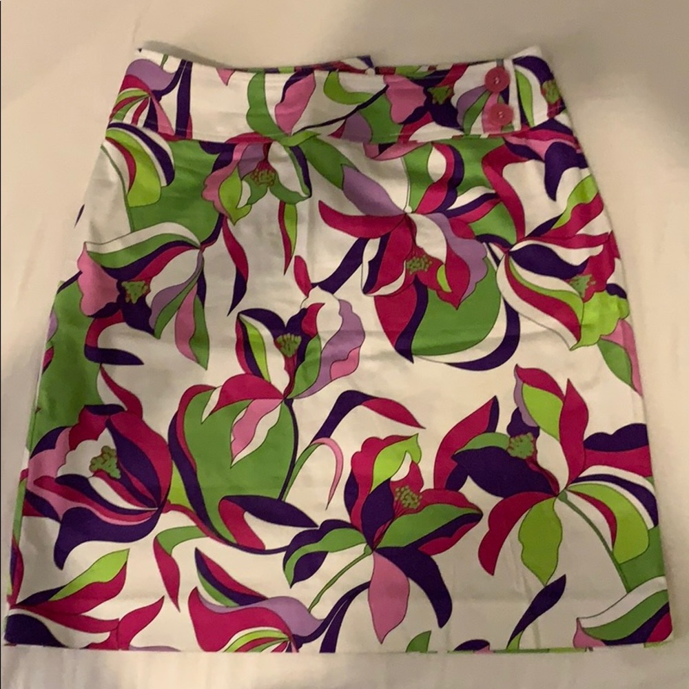 Floral skirt “Stretch A/Line”